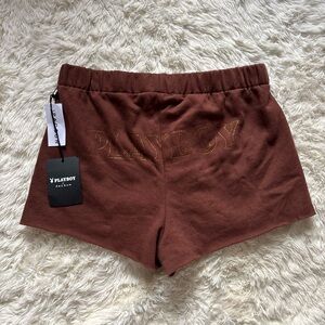 PLAYBOY Women's Chocolate Brown Athletic Shorts